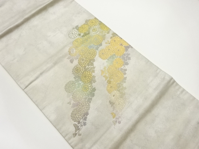 菊模様織出し名古屋帯